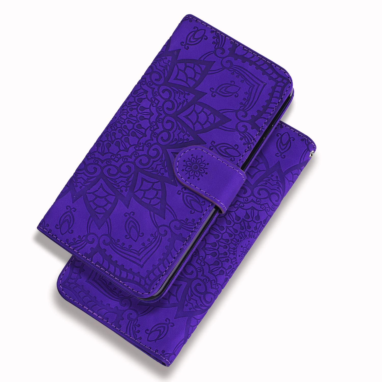 Custodia A Portafoglio ZCDAYE Per IPhone 6/6S, In Pelle PU Viola, Con Chiusura Magnetica, Slot Per Carte E Cinturino Da Polso - 4