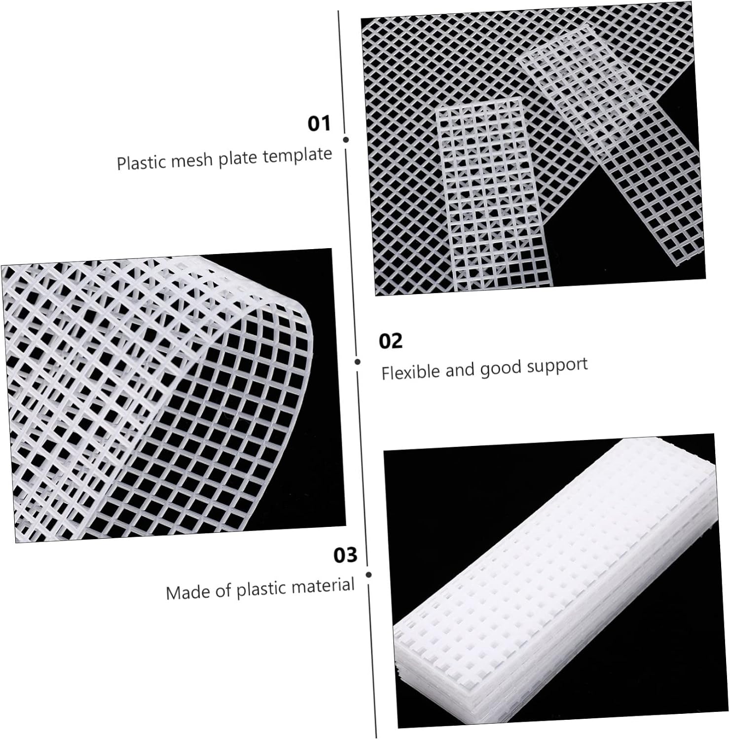 jojofuny 10pcs Bag DIY Plate Knitting Bag Plate Weaving Plastic Mesh Sheets Mesh Material