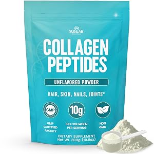 Collagen Peptides Powder Hydrolyzed Bovine Unflavored Type I III Supplement for Hair Skin Nails Joint Support - Collagen