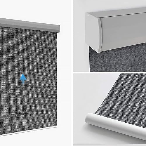 Miniatura 4 de Persianas enrollables para ventanas, tamaño personalizado, 100 % tela opaca, persianas inteligentes inalámbricas para el hogar, la oficina