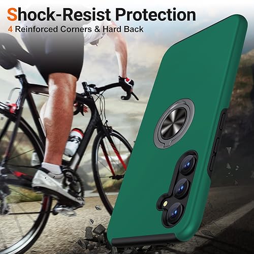 Miniatura 3 de JAME Funda para Samsung Galaxy A54 5G, Samsung A54 5G con protector de pantalla, funda delgada y suave para A54 5G con soporte de anillo, funda de