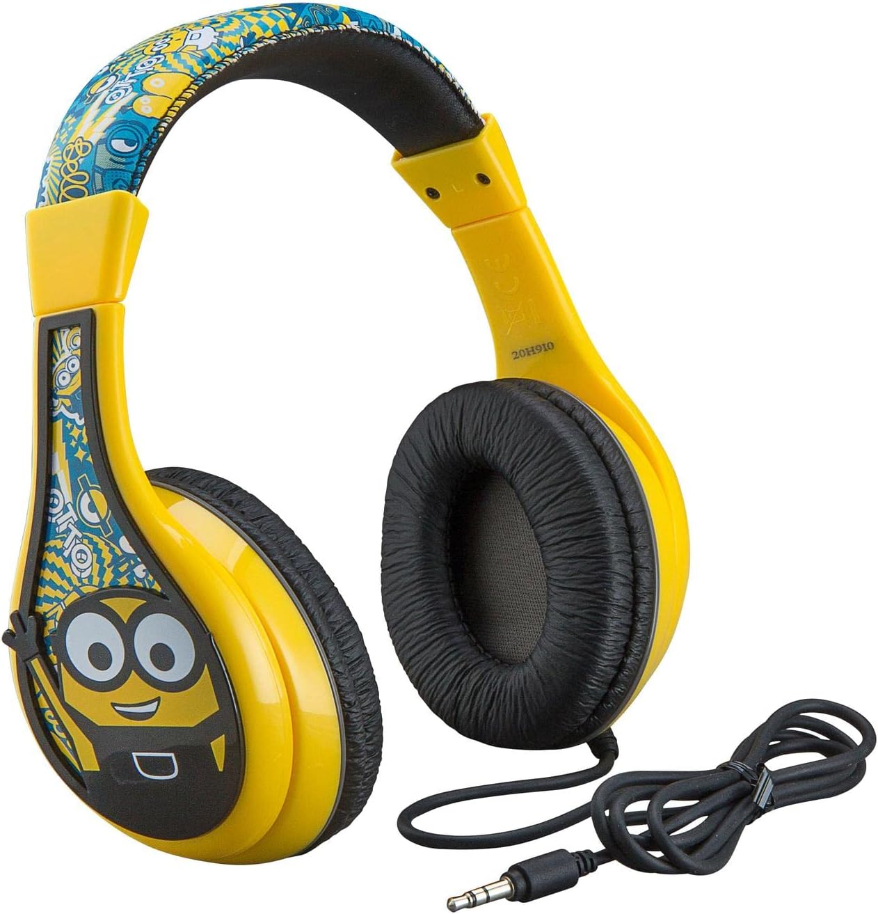 Minions The Rise of Gru Wired Headphones - Built in Volume Limiting Feature for Kid Friendly Safe Listening | Adjustable 3 Volume Settings | Great Stereo Sound 3.5mm connectivity, Minions Headphones