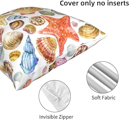 Miniatura 3 de Aimeryup Throw Pillow Covers 18x18 Inch Tropical Ocean Beach Shell Decorative Pillow Covers Cushion Covers cojines decorativos para sala Pillow