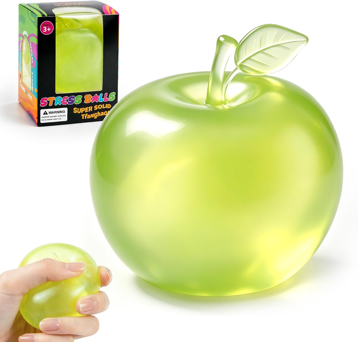 Fruit Apple Squishy, Slushy Apple Squishy Sensory Toys,Slow Rising Fruit Squishies Shaped Stress Balls,Super Soft Flexible for Anxiety Relief (Cyan)