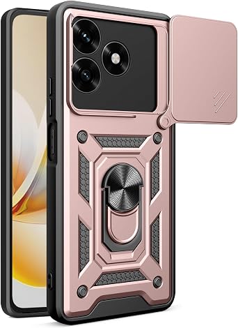 Compatible with Honor X5c / X5c Plus 4G Case, for Honor Play10A Phone Case [Shockproof Design][Magnetic Stand, Sliding Window for Lens] Pink
