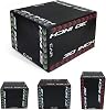 WF Athletic Supply 3 in 1 Foam Plyometric Jump Box, Soft Plyo Box for Home Gym, Jumping Trainer, Ideal for Step Up Workout & Box Jump Exercise, Size Including 20 Inch 24 Inch 30 Inch