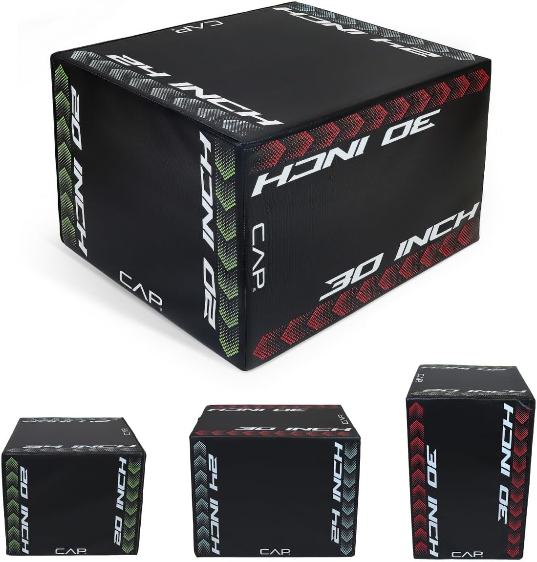WF Athletic Supply 3 in 1 Foam Plyometric Jump Box, Soft Plyo Box for Home Gym, Jumping Trainer, Ideal for Step Up Workout & Box Jump Exercise, Size Including 20 Inch 24 Inch 30 Inch
