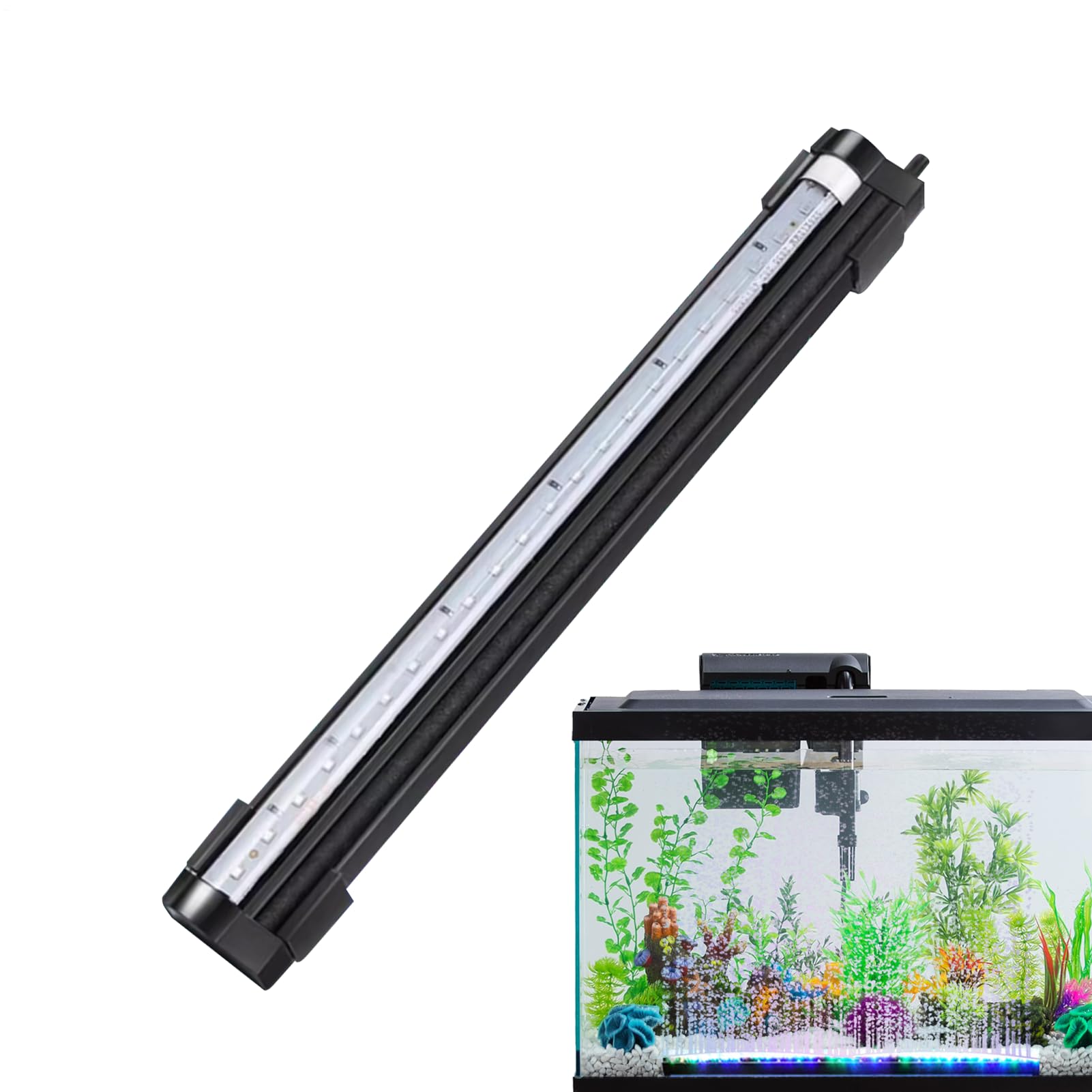 Aquarium Light | High-Brightness Waterproof Lamp,RGB Light Changing Aquarium | for Hobbyists Beginners Enthusiasts Restaurant Bedroom Living Room Cafe