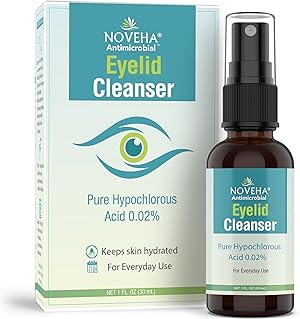 Antimikrobielles Augenlid- und Wimpernreinigungsmittel | wirksame Linderung von Reizungen, trockenen Augen, Augenbrennen und Blepharitis, reine und sanfte Spray mit 0,02% hypochlorige Säure, 30mL