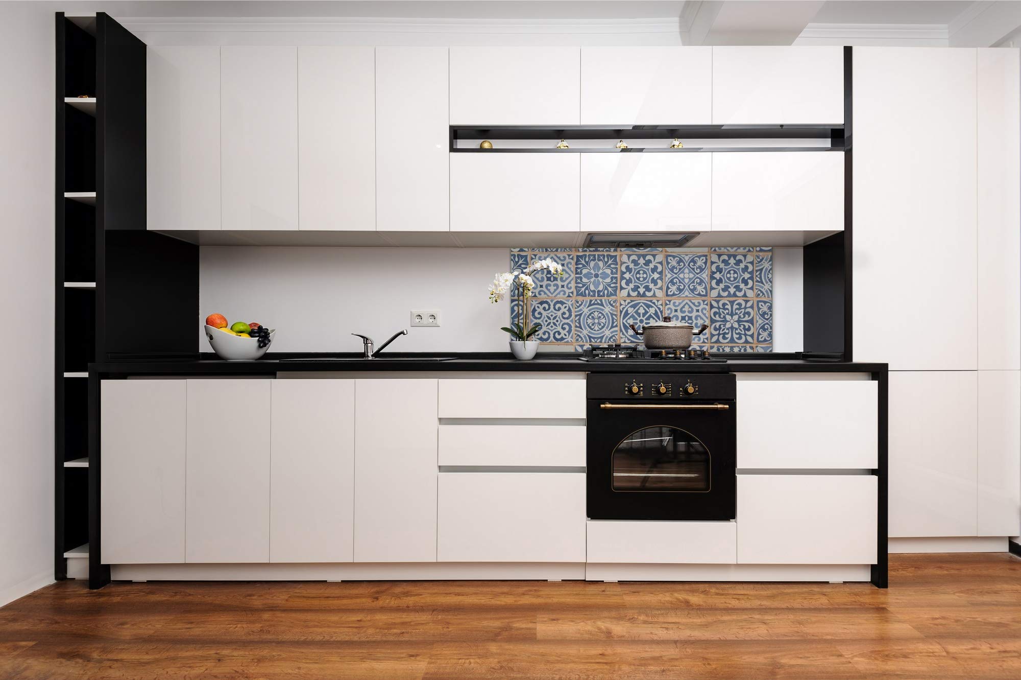 Pannello cucina moderno in vetro - Schienale per pareti di grande formato BBS09