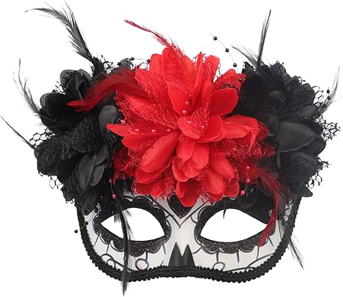 GREUS Máscara de Halloween para hombres y mujeres, pareja, máscara veneciana de media cara, disfraz de baile de carnaval, fiesta de discoteca