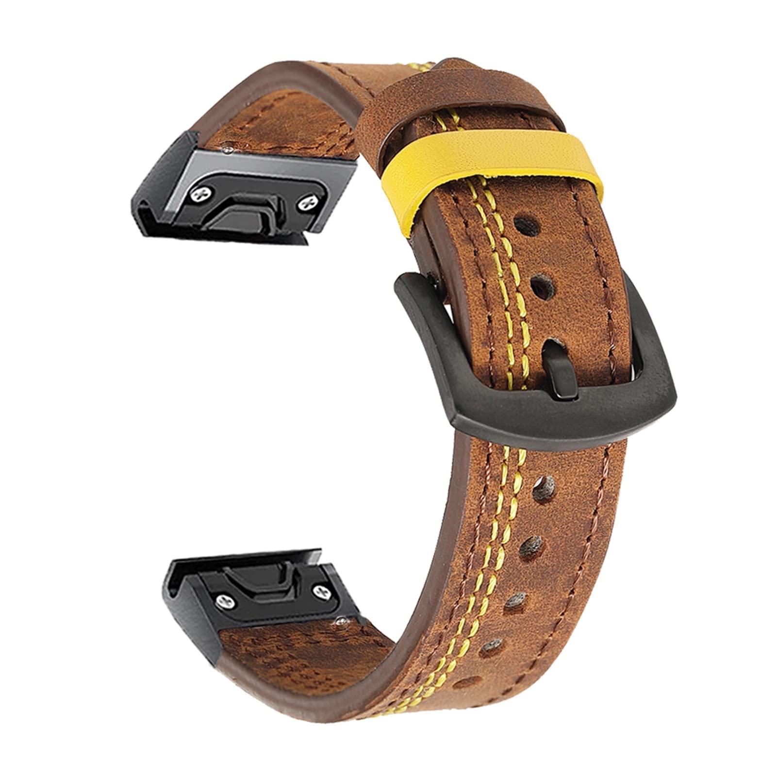 Bracelet de montre cuir Garmin Fenix anti irritation à clip rapide