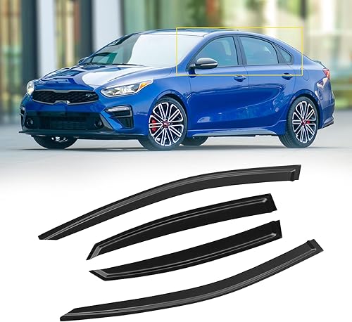 Miniatura 85 de Viseras de ventana para Toyota Camry 2007-2011, protectores de lluvia, deflector de ventilación, sombra humo oscuro 07 2008 2009 2010 11, con cinta