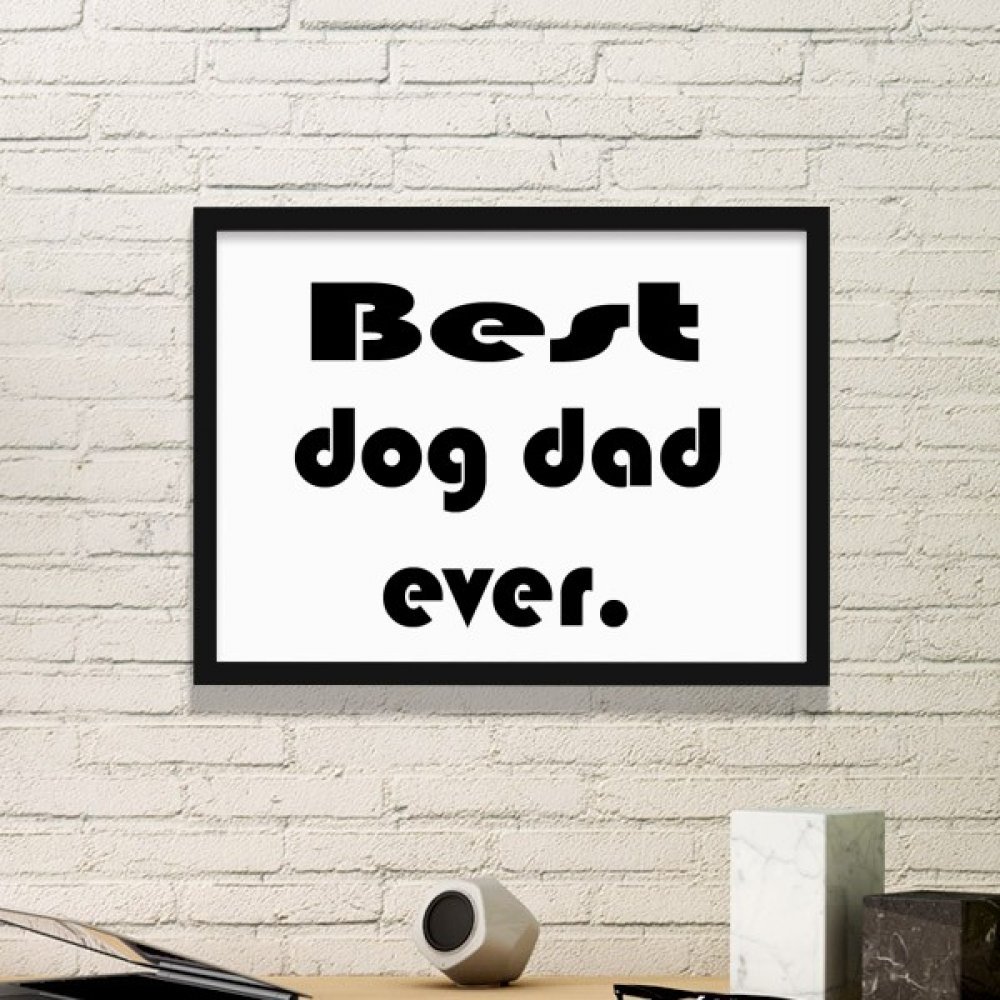 Cadeau Papa de Chien festival cadre photo et sticker mural noir