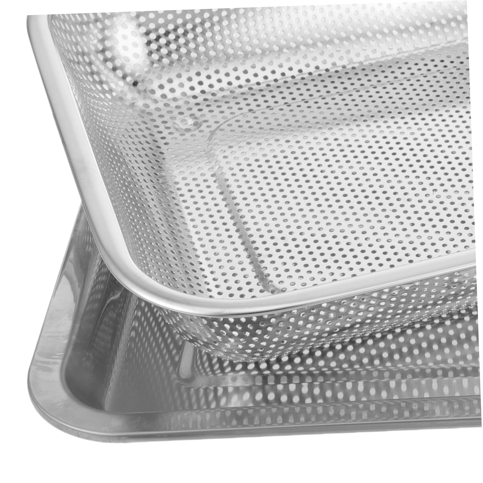 Acier Inoxydable Panier à Friture Égouttage Rapide, Argenté