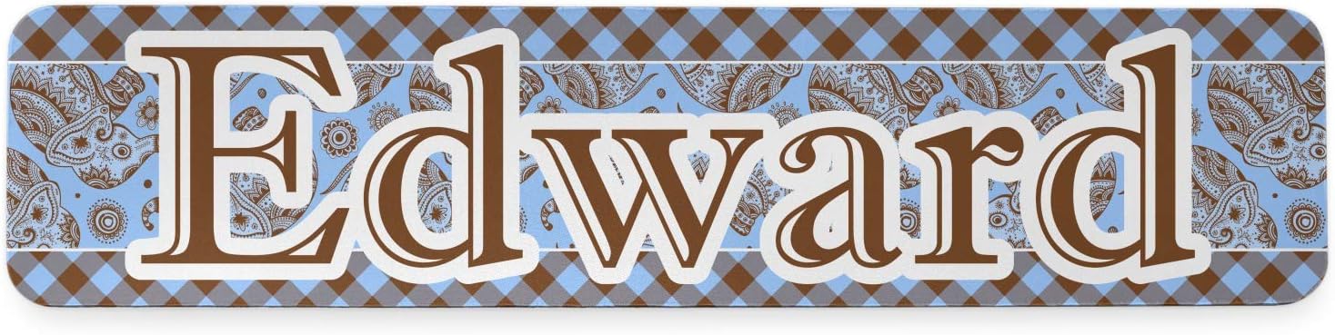 YouCustomizeIt Personalized Gingham & Elephants Keyboard Wrist Rest