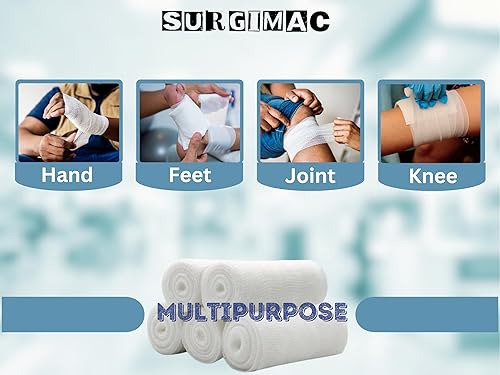 Miniatura 5 de SurgiMac Soft Woven Gauze Rolls, 1-Ply, 4 Inch x 4.1 Yard, Sterile, Case of 96, for Primary Wound Dressing & Support