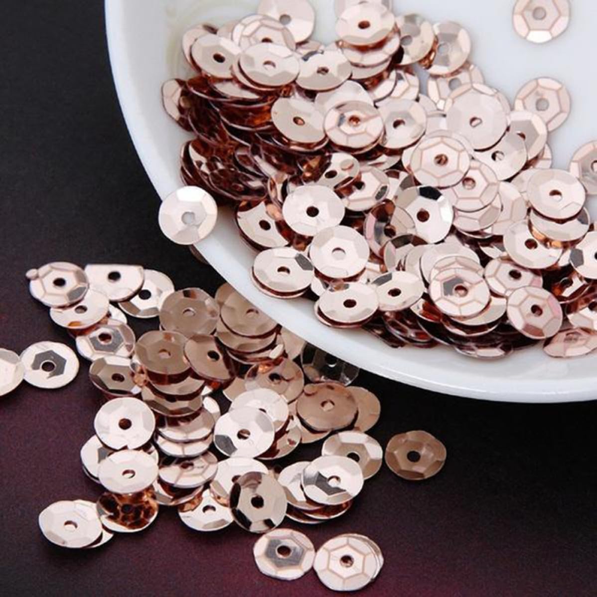 DIY Glitter Shiny Sequins Spangles, 6mm Plastic Craft Embellishment