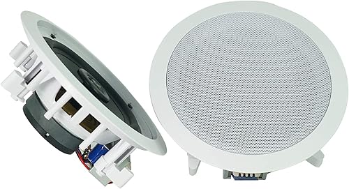 Miniatura 7 de Rockville Amplificador de 6 zonas+(12) altavoces de techo blancos de 2 vías de 8" para restaurante