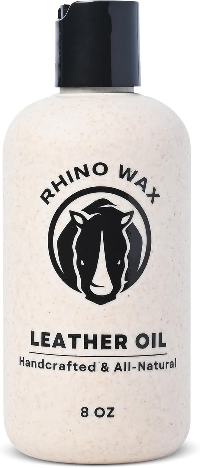 Leather Oil 8 oz - Effectively Moisturizes and Revitalizes Leathers Fibers - Prevents Cracking and Stiffness - Use on Boots, Shoes and Accessories - Natural Ingredients - Made in The USA