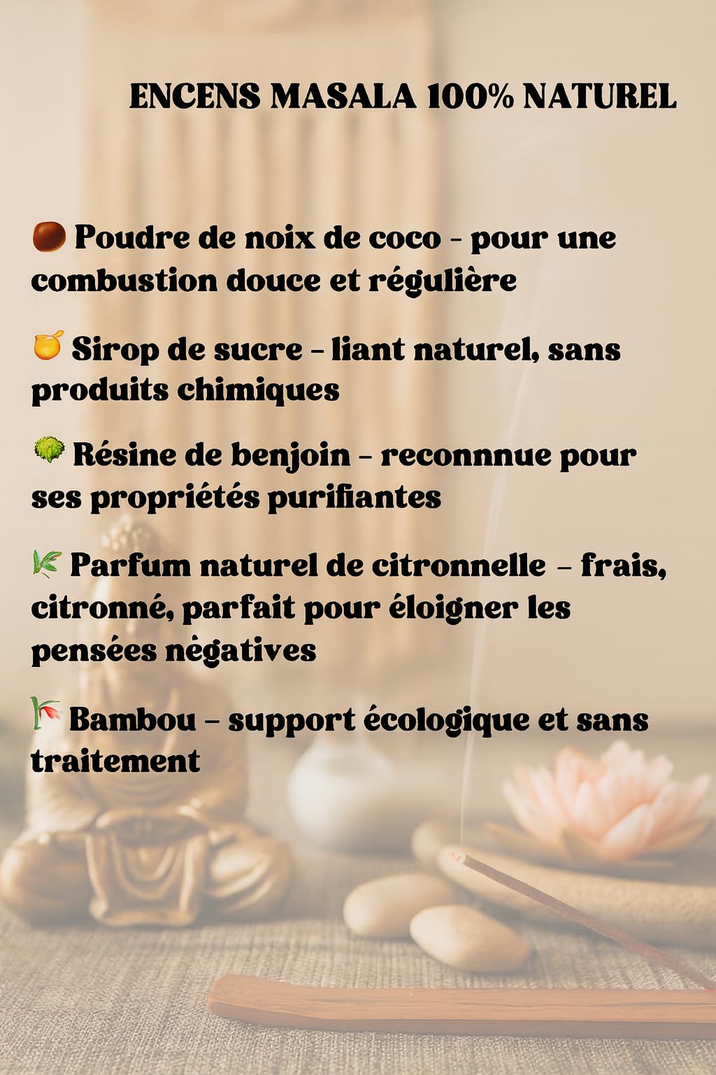 Encens Anemone 100% Naturel Artisanal Parfum Frais Purifiant Jasmin 3 Boîtes