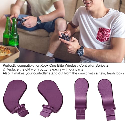 Miniatura 2 de Paletas de control para Xbox One Elite Controlador inalámbrico Serie 2 Material metálico de acero inoxidable premium 4 piezas paletas de controlador