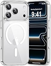 Magnetic Cover Compatible with iPhone 17 Pro Transparent Hard PC Anti-Scratch Shockproof Case with Bumper in Flexible Soft TPU Transparent