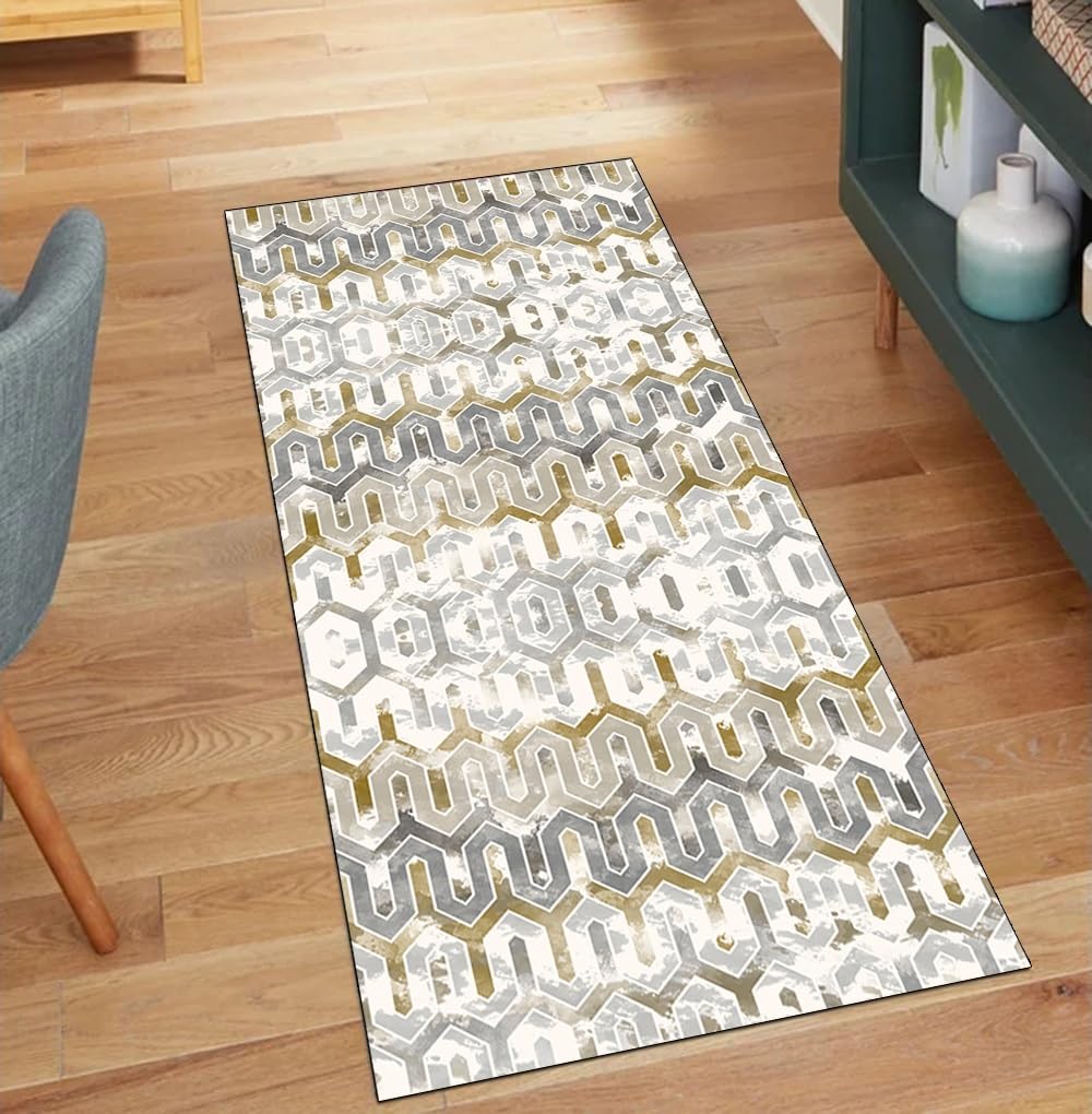 Alfombra pasillo lavable gris atrapasuciedad de pelo corto