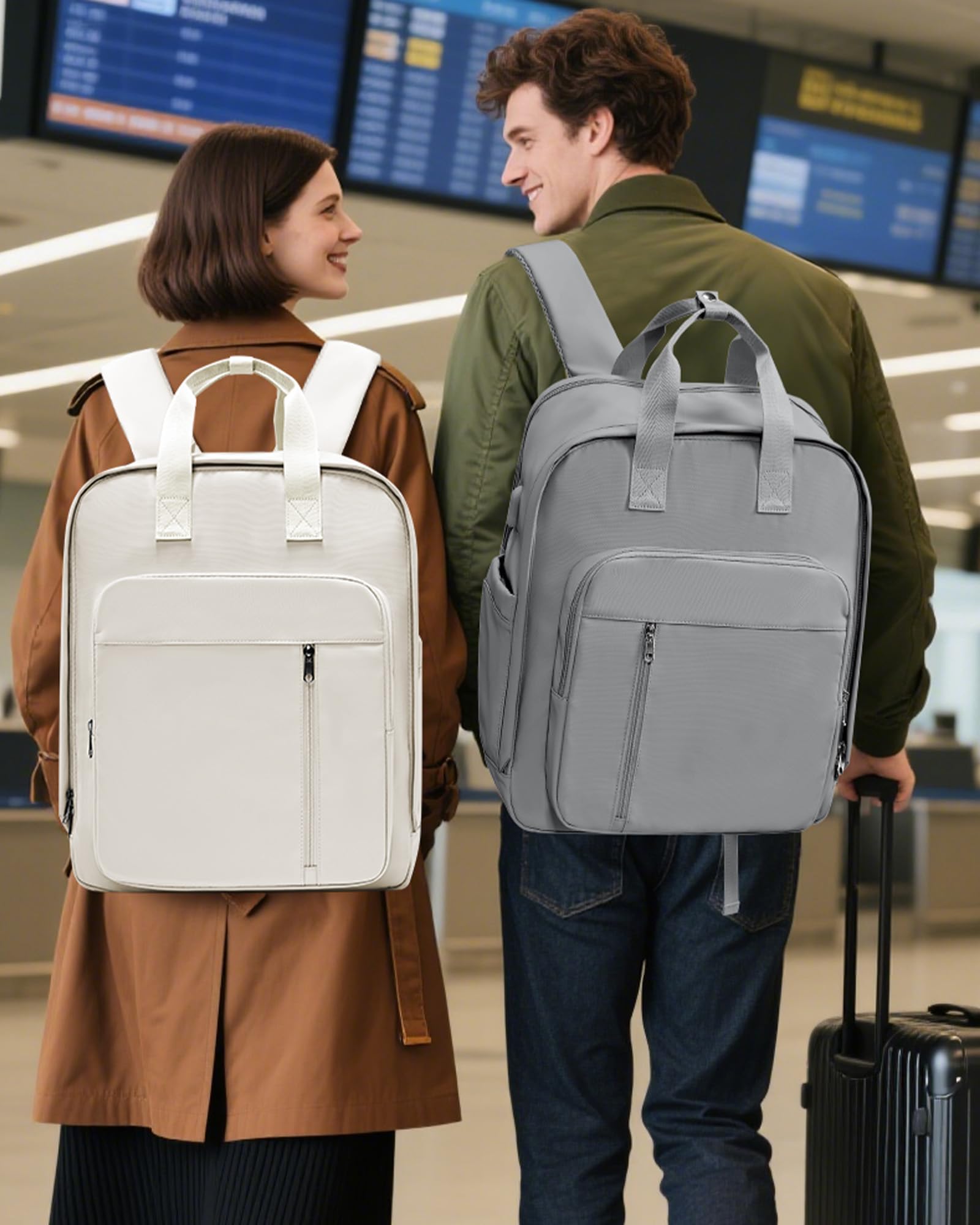 SZLX Zaino Ryanair 40x30x20 Sottovuoto Zaino da Viaggio 40x20x25 Bagaglio a Mano 40x30x20 Wizzair Donna Uomo Borsa da Cabina per Easyjet 45x36x20 Adatto a Laptop da 14 Pollici Impermeabile per Lavoro