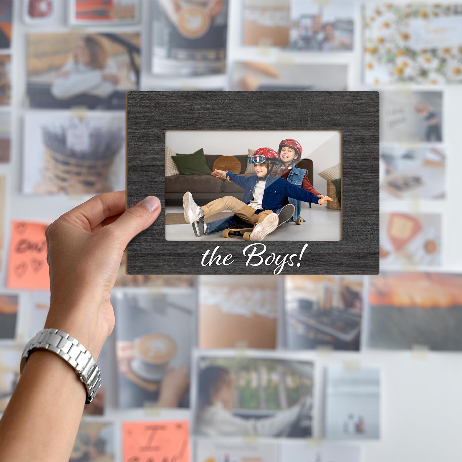 The Boys Picture Frame, Friendship Gifts For Boys, 4x6 Wooden Picture Frame Tabletop Display Home Decor Picture Gifts -22 - Image 5