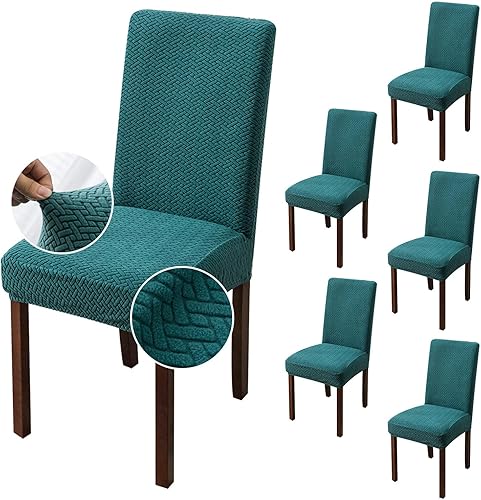 Vista 19 de Genina Juego de 4 fundas impermeables para sillas de comedor, fundas para sillas de cocina, fundas para sillas de comedor Parson, color caqui