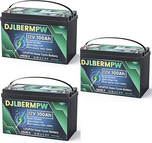 Batería de litio LiFePO4 de 12 V 300 Ah 3840 W BMS integrado, hasta 15000 ciclos y 10 años de vida útil, batería de ciclo profundo para RV, marina,