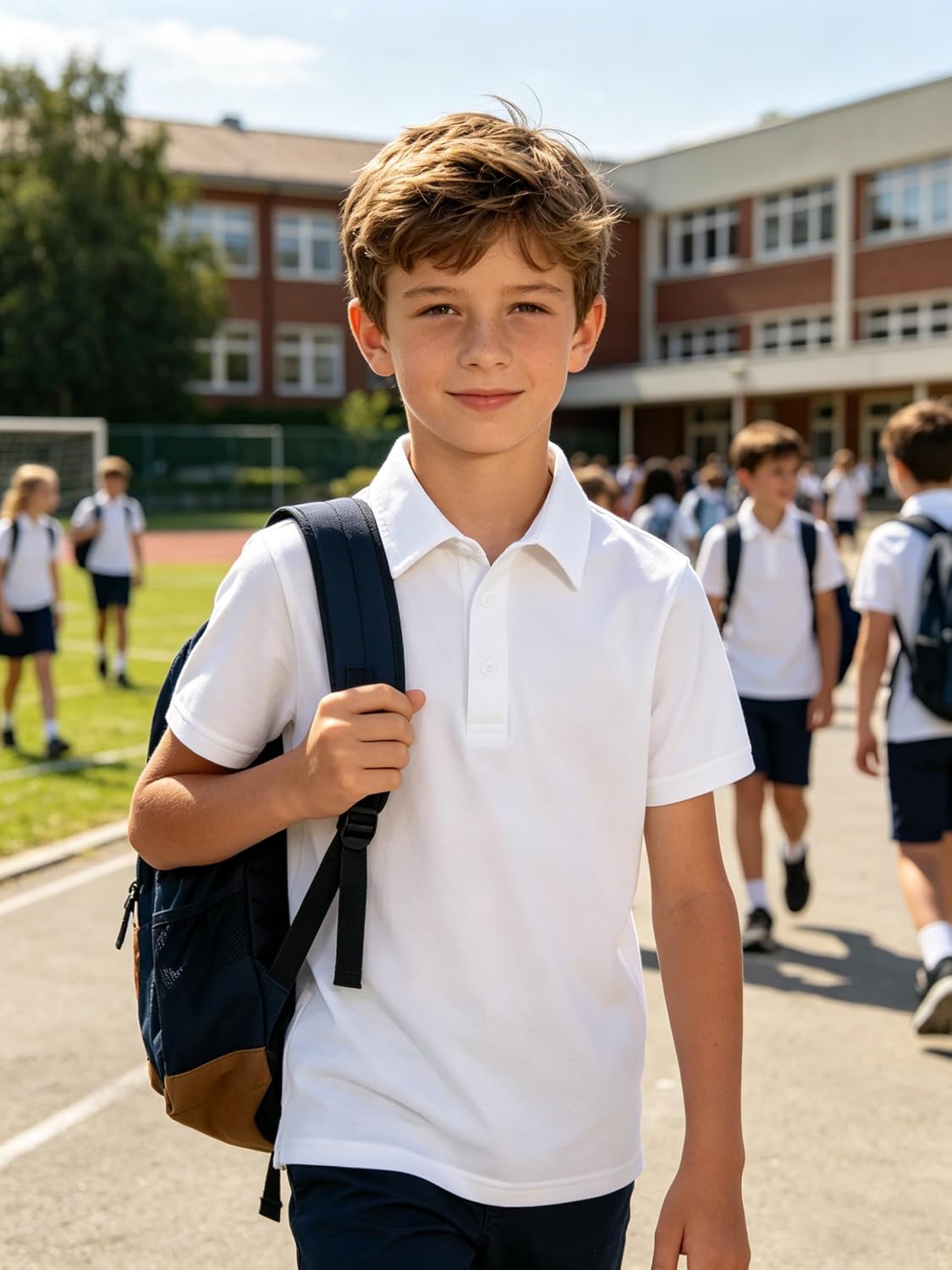 Boys Performance Polo Dry Fit Short Sleeve School Uniform