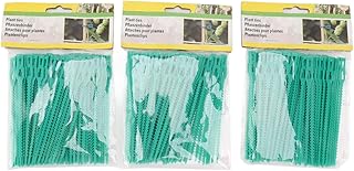 300 Unidades de Gravatas de Plástico Verde, Suporte Reutilizável de Arame Macio Gravatas de Plástico de 5 Polegadas Conjunto de Gravatas de Jardim de Plástico para Flores de