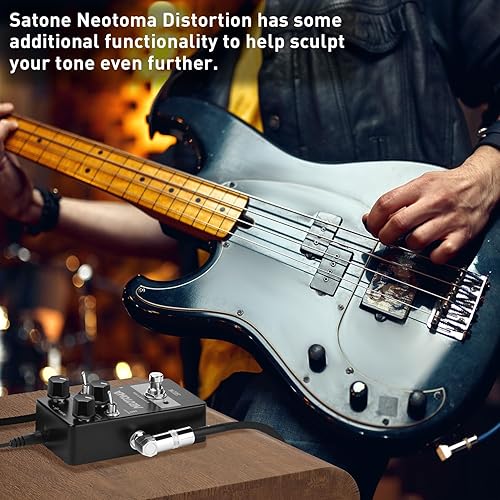 Vista 61 de Satone Pedal de efecto de guitarra eléctrica S807 Hugger Compressor - Pedal de metal acústico preestablecido con efecto de compresor de circuito