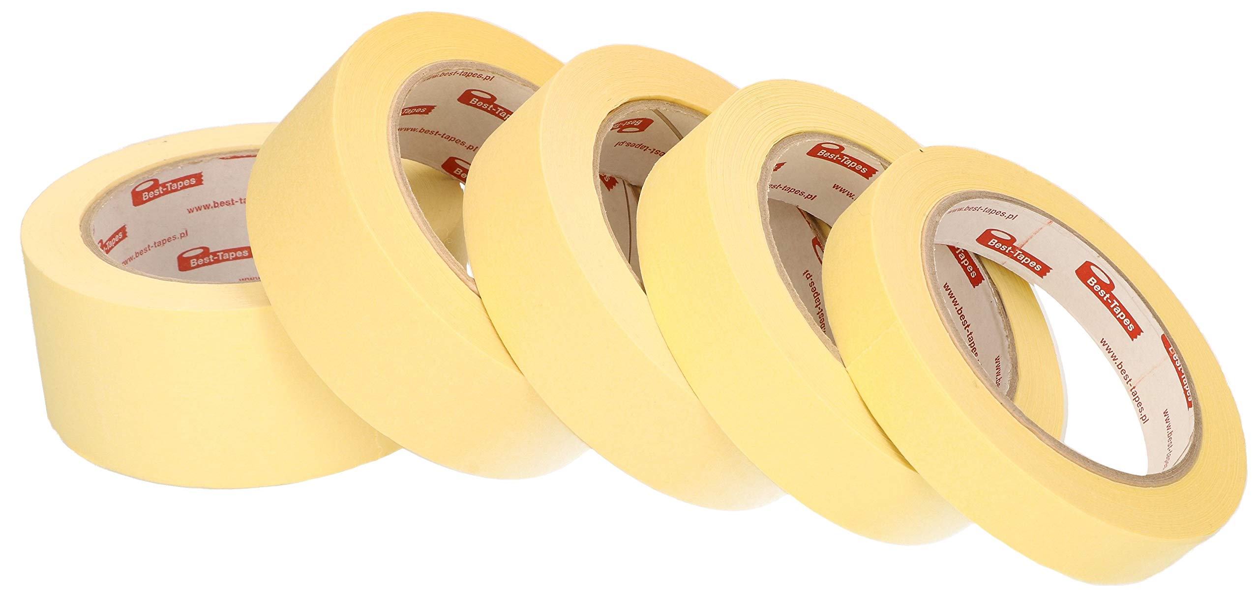 KOTARBAU® Set di 20 nastri crespi x mm x 50 m, autoadesivi, gialli, per lavori di pittura, 30 mm x 50 m
