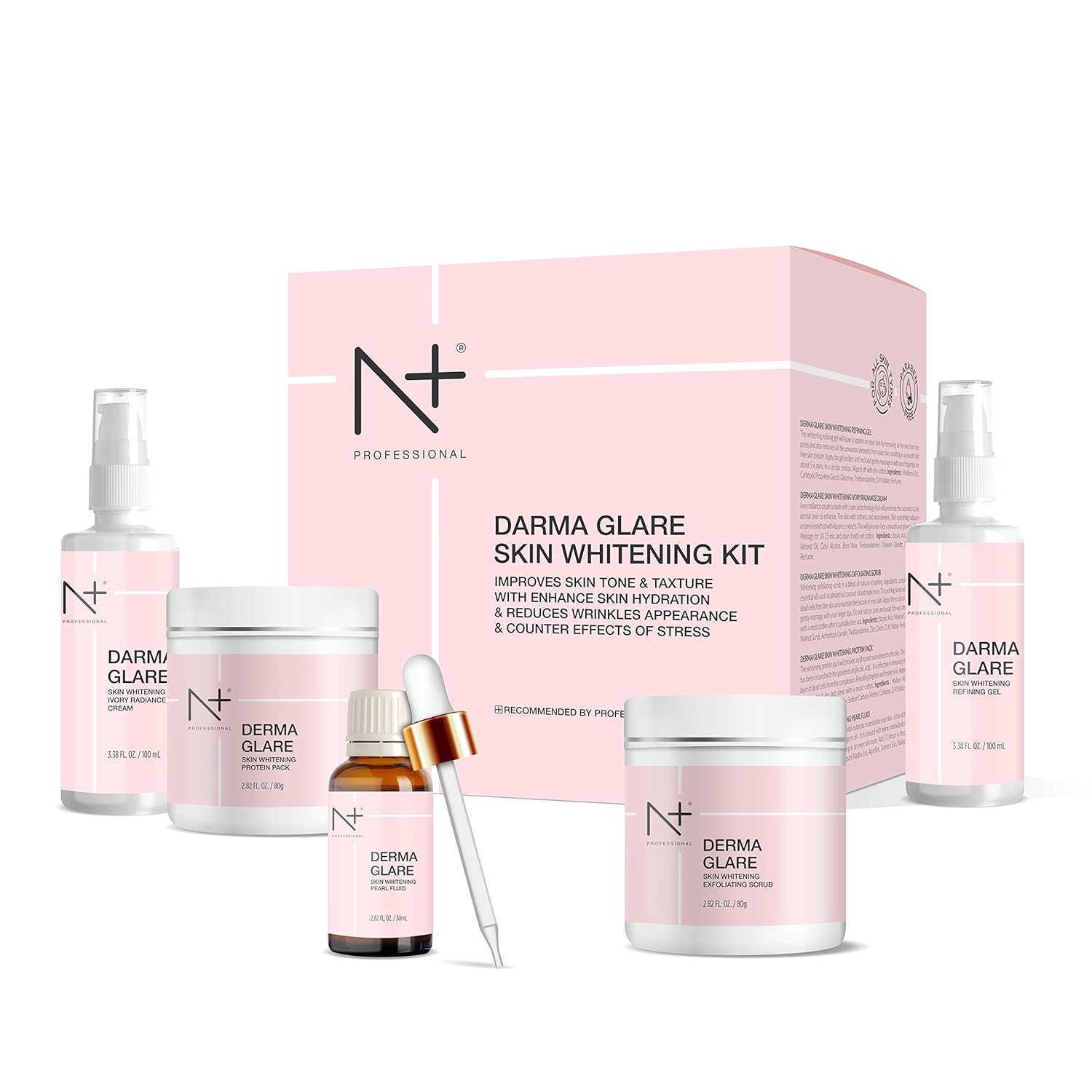 N+ Professional Derma Glare Skin Whitening Kit | Advanced Whitening Treatment For Women, 230ml + 160g. - Review, Price and Buying Guide