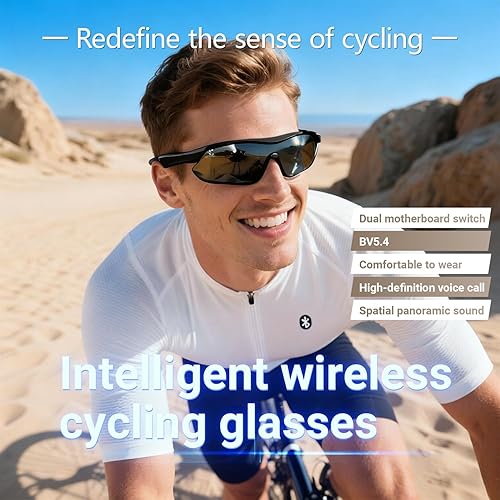 Miniatura 2 de Gafas de sol polarizadas Bluetooth para hombres y mujeres, protección UV, altavoces de oído abierto, micrófono integrado, lentes inteligentes