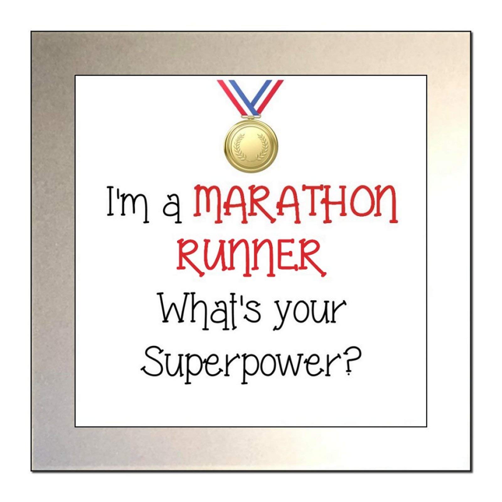Key Expressions I'm A MARATHON RUNNER What's Your Superpower? Glass Drinks Coaster