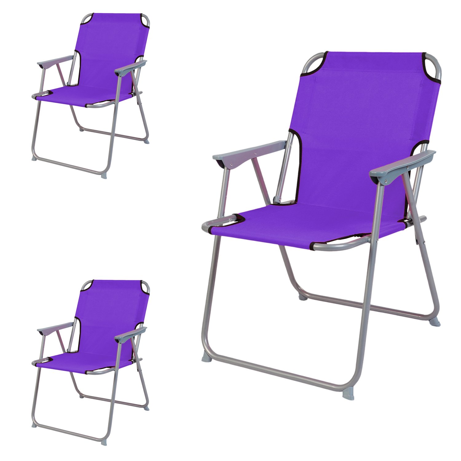 Mojawo Campingstuhl Faltbar – Blau-weiß Gestreift, Stahlgestell, Oxford-Stoff, Max. 100 Kg