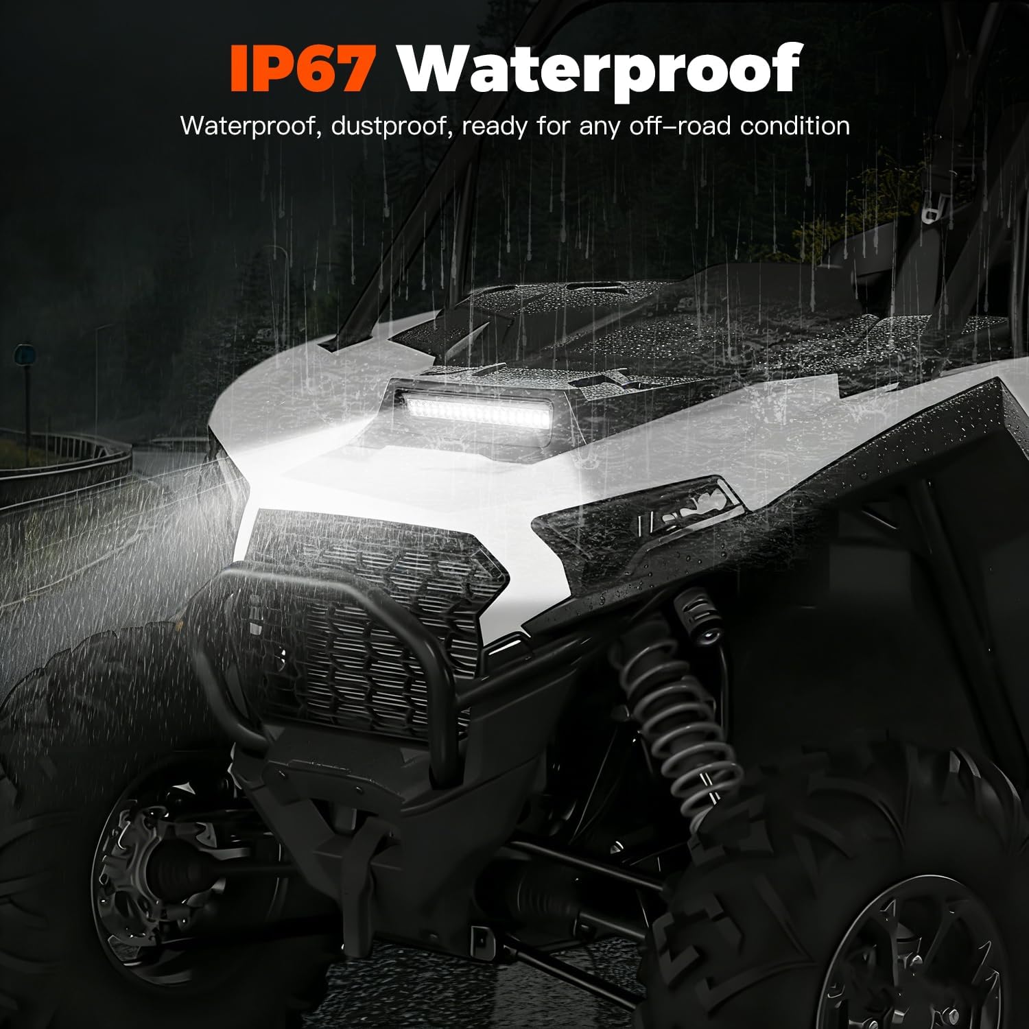 Sport Hood Scoop with LED Spotlight for Polaris RZR XP 1000/ XP4 1000 2024 2025+ Accessories