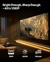 Vista 3 de XGIMI MoGo 2 Pro (New) 1080P Portable Projector, Google TV with Licensed Netflix, with WiFi and Bluetooth, 430 ISO Lumens, 2X8W Speakers, Supports