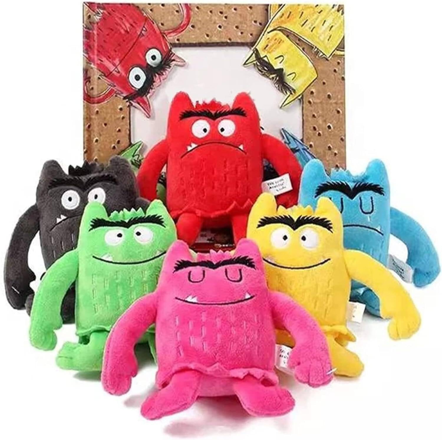 カラフルなぬいぐるみセット