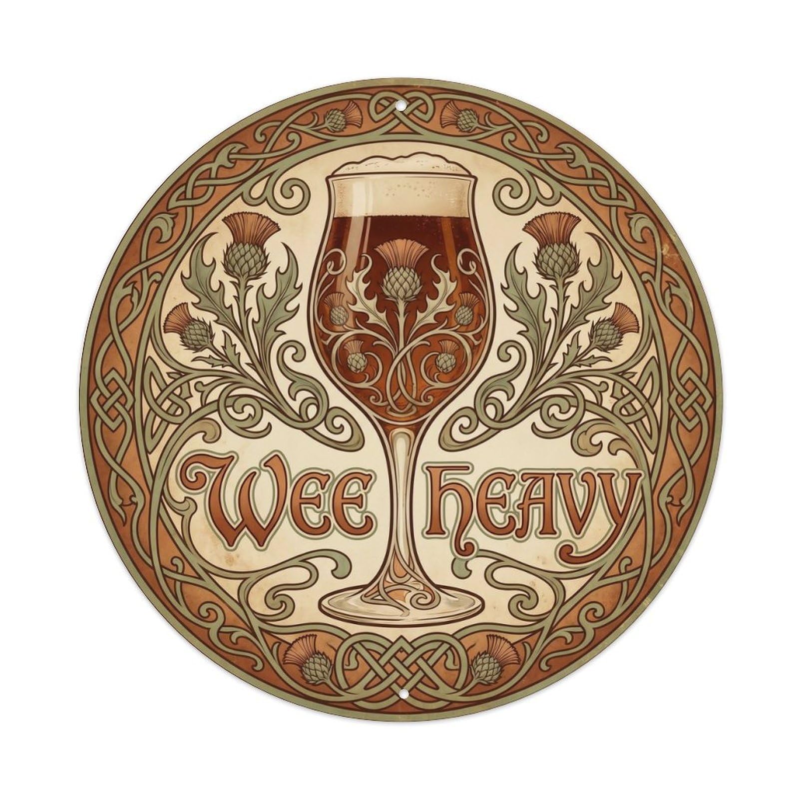 Wee Heavy Scottish Ale Pub Culture Heritage Dark Malt Metal Tin Sign