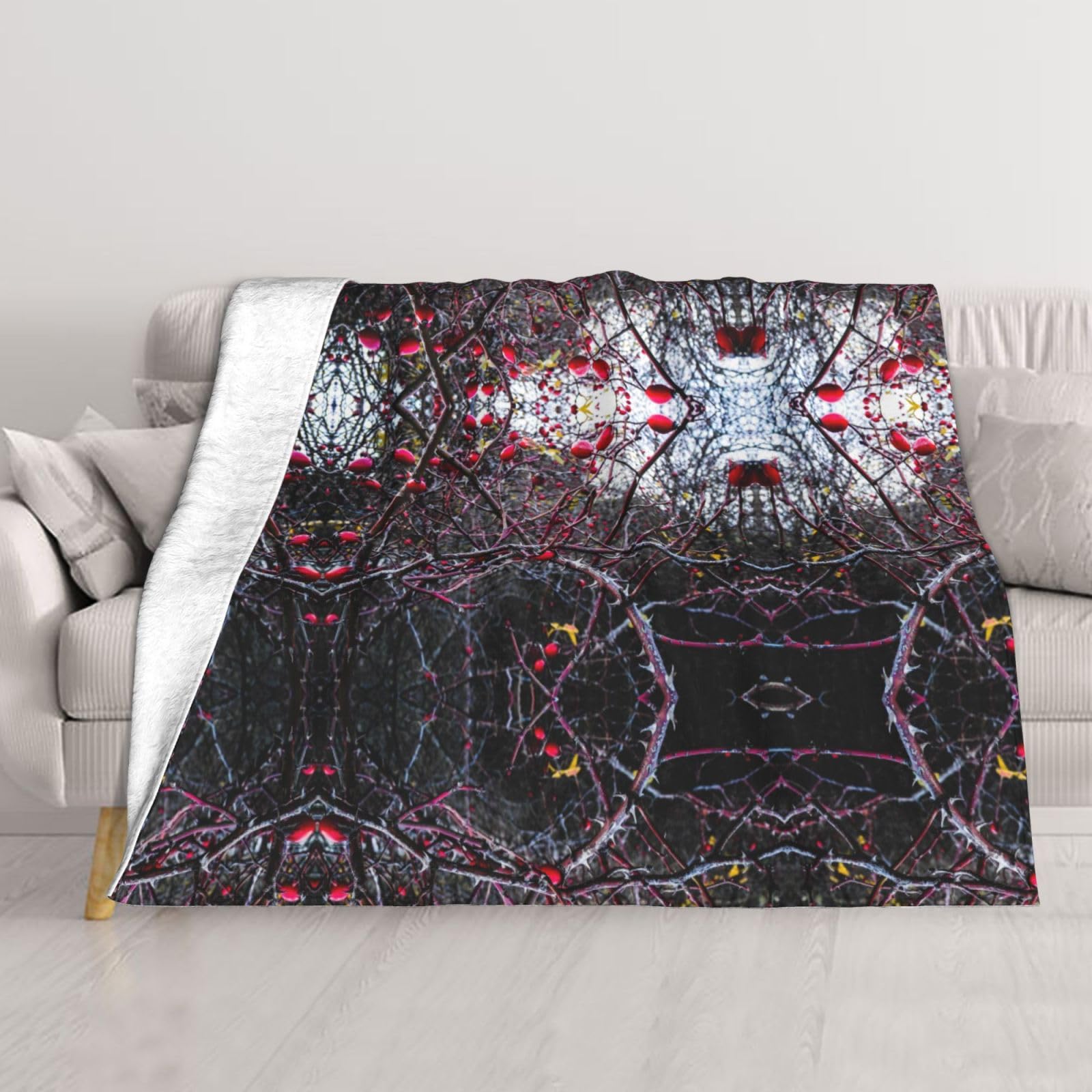 Jeté de lit chaud et léger flanelle plaid canapé salon 152x127cm
