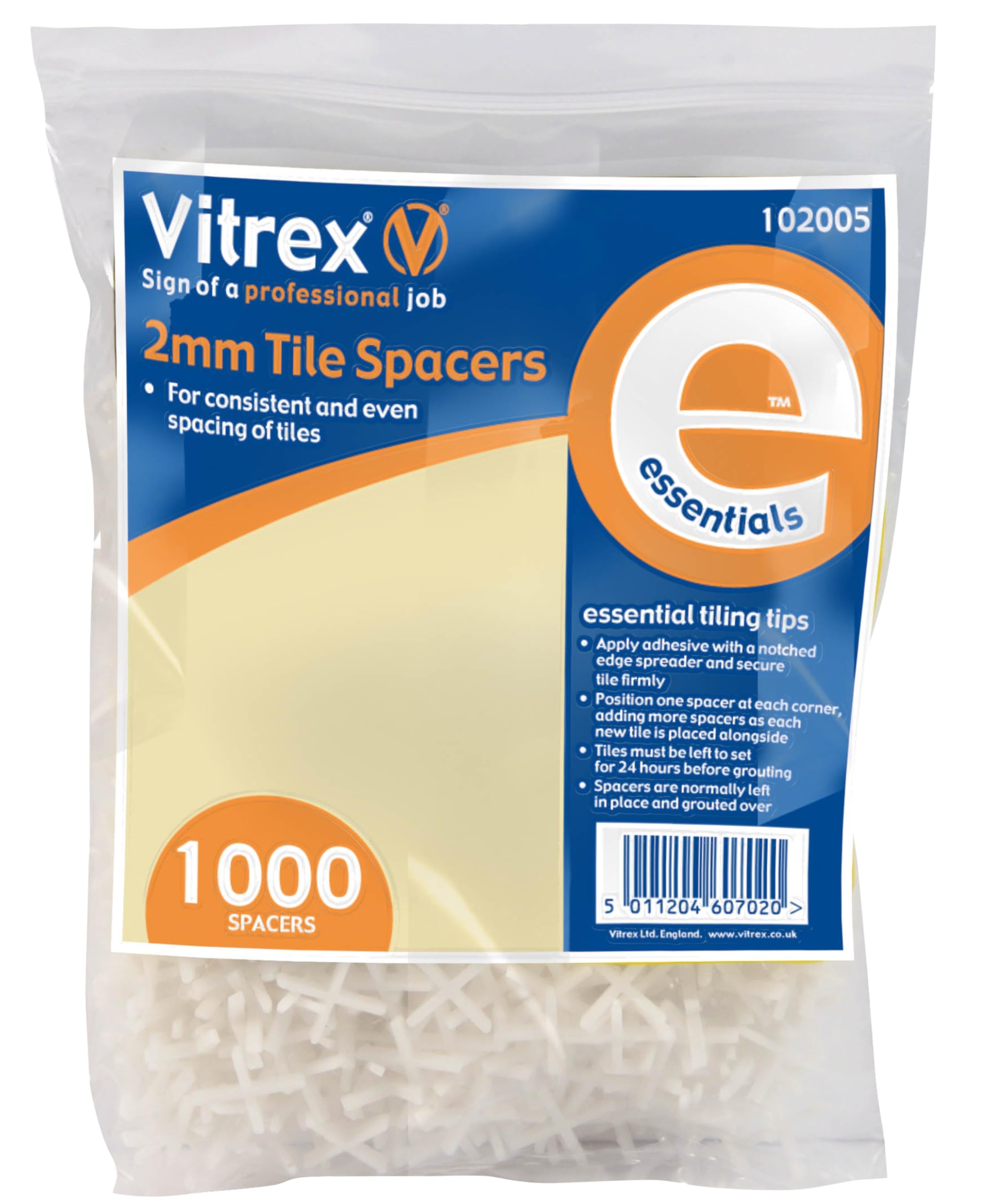 Vitrex Fliesenkreuz 2mm Packung 1000
