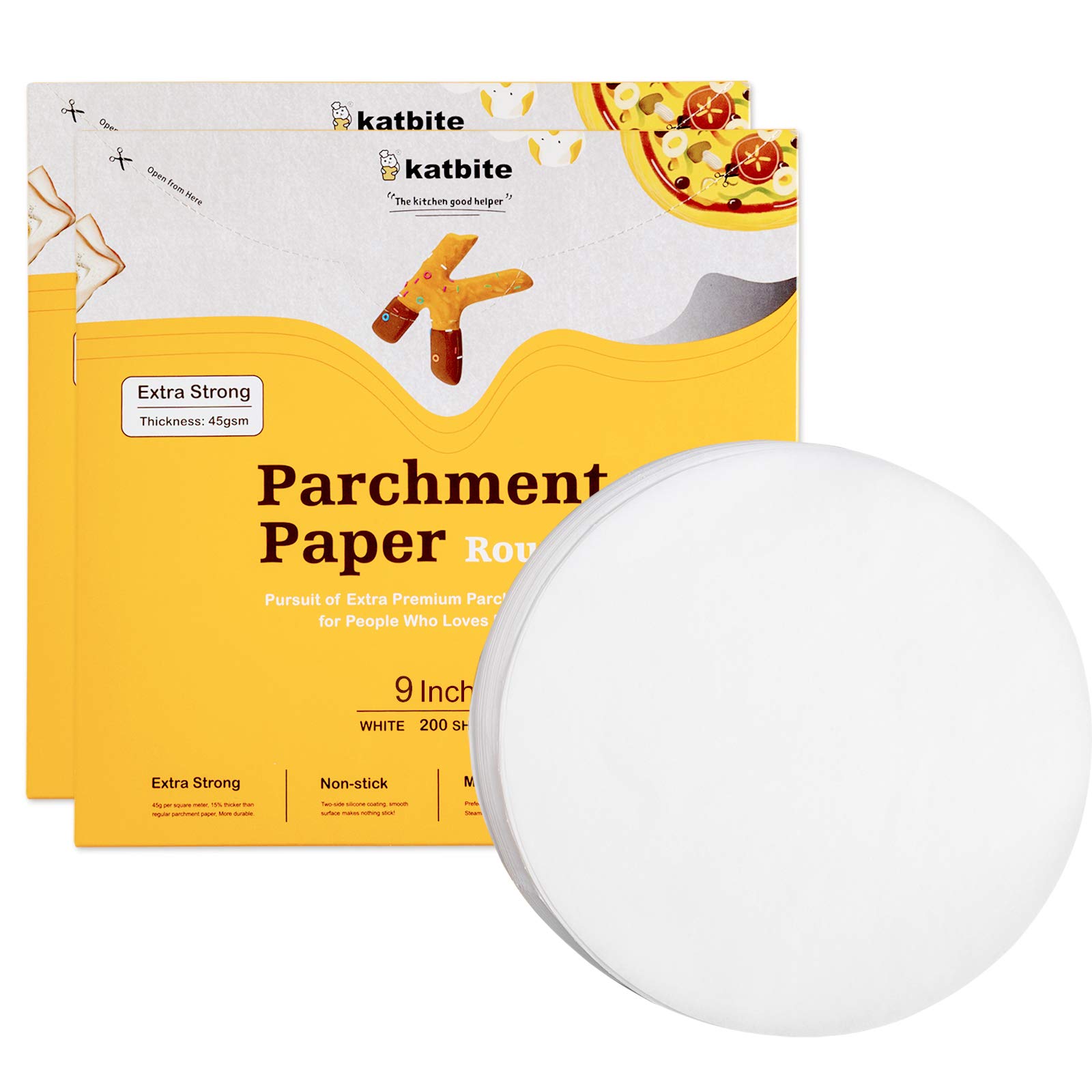 katbiteParchment Rounds-5009 Inch Cake Pan liners 4"5"6"8''10" Round Parchment Paper Available