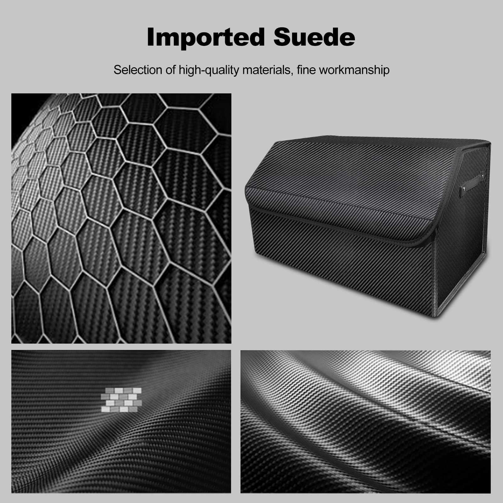 Ergocar Organizer Bagagliaio Auto - Pelle PU, Antiscivolo, Pieghevole, Apertura 180° - Foto 10