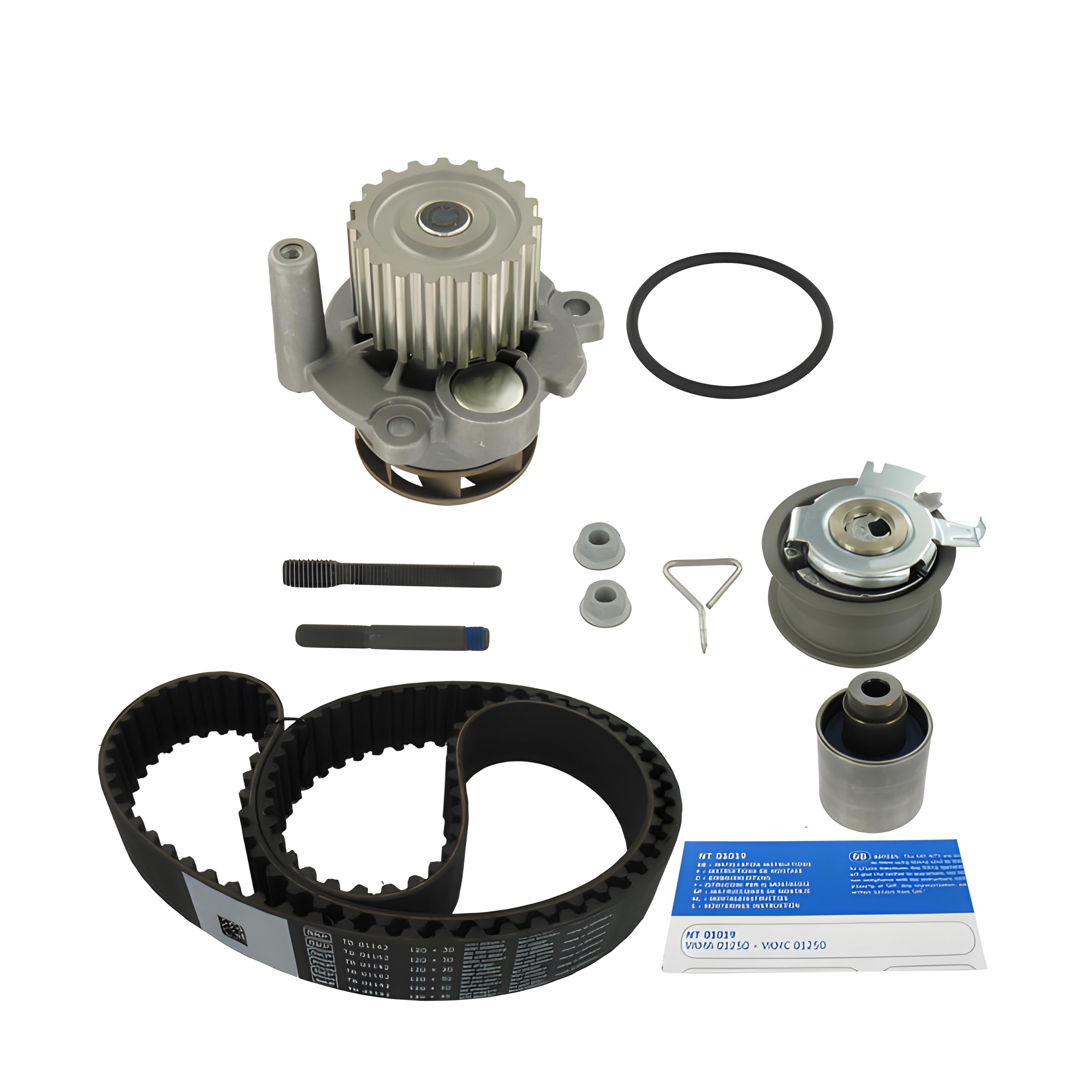 SKF Wasserpumpe und Zahnriemensatz mit Stehbolzen mit Dichtungen/Dichtungen VKMC 01250-2 Höhe 171 mm Länge 271 mm Breite 142 mm - OE-Qualität