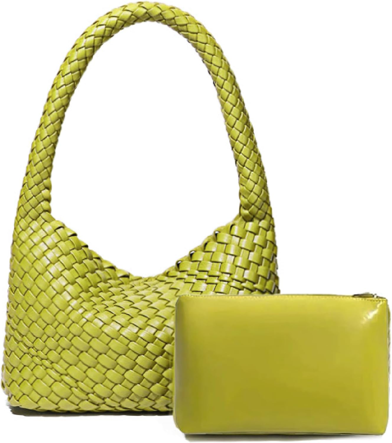 OUYGZOU Fashion Designer Handbags and Purses, Women Shoulder Bag, Casual Hand Woven Shopping Tote Hobo, Ladies Underarm Bags